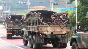 It is understood North Korea is handing out emergency military reserves of rice due to major food shortages.