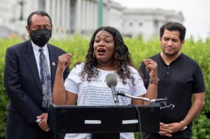 Rep. Cori Bush, D-Mo, claimed that "Defunding the police has to happen."AP Photo/Amanda Andrade-Rhoades