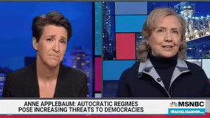 Rachel Maddow and Hillary Clinton on MSNBC, Nov. 23, 2021. (Screenshot/MSNBC)