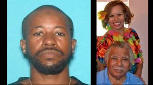 Rahmad Parke, left, his mother Melba Abdelaziz and grandfather Mel Abdelaziz. (Fresno County Sheriff's Office)