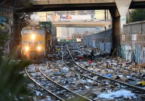 A Union Pacific train in Los Angeles in Jan. 2022 / Getty Images