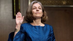 Sarah Bloom Raskin, nominated to be vice chairman for supervision and a member of the Federal Reserve Board of Governors, is sworn in before a Senate Banking, Housing and Urban Affairs Committee confirmation hearing on Capitol Hill in Washington, Feb (Bill Clark/Pool via REUTERS / Reuters Photos)