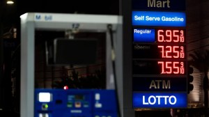 Gas prices are displayed at a Mobil gas station in West Hollywood, Calif., Tuesday, March 8, 2022. (AP Photo/Jae C. Hong / AP Newsroom)