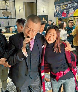 Party host Witman Hung and Ellen Tsang, both election committee members. Photo: Internet.