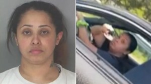 Brittney Griffith turned herself in to police hours after the shooting on I-20 on Sunday, authorities said. (FOX5 Atlanta / Douglasville Police Department)
