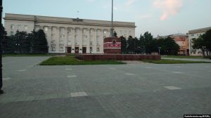 A square in occupied Kherson earlier in June.