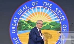 Governor Mike DeWine: ‘This does not require any school to arm teachers or staff. Every school will make its own decision.’ Photograph: David Richard/AP