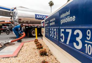 A gas tank driver delivers 8,500 gallons of gasoline at an ARCO gas station in Riverside, Calif., Saturday, May 28, 2022. 

Damian Dovarganes | AP