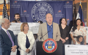 Gov. Jared Polis announced increased Taxpayer's Bill of Rights refunds on Tuesday, June 21, 2022.

Image courtesy of Gov. Jared Polis Facebook