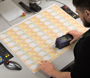 A press tour to the Moscow printing factory JSC "Goznak," where bank notes with a face value of 100 rubles are being printed. (AP)