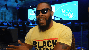 lack Guns Matter founder Maj Toure discusses gun rights as human rights at FreedomFest 2022 in Las Vegas, Nevada.