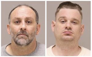 This combo of images provided by the Kent County, Mich., Jail. shows Barry Croft Jr., left, and Adam Fox.  (Kent County Sheriff's Office via AP)