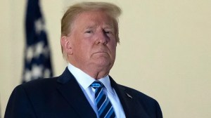 Former President Trump announced the FBI raid on his Mar-a-Lago estate on Monday. ( AP Photo/Alex Brandon)