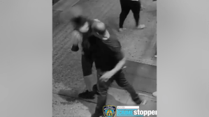 NYPD released video of an Aug. 12 unprovoked assault that unfolded at approximately 10:45 p.m. in front of 163 E 188 St in the Bronx.  (NYPD)
