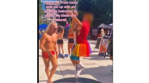 A pride event in PA featured a stripper pole where they taught kids how to pole dance @LibsofTikTok (@LibsofTikTok)