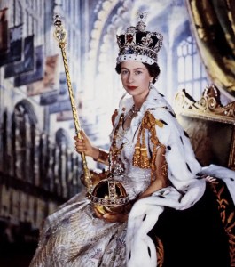 Queen Elizabeth II in her robes on the occasion of her coronation in June 1953. Photograph: Cecil Beaton/Camera Press