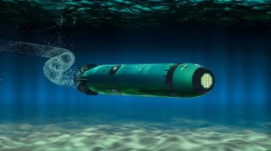 3D rendering of a torpedo