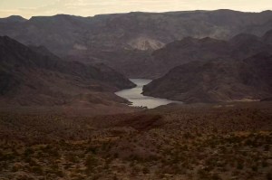 Water flows down the Colorado River downriver from Hoover Dam in northwest Arizona, Aug. 14, near the Lake Mead National Recreation Area.John Locher | AP