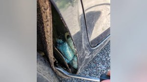 The fentanyl pills were hidden inside compartments within the car, authorities said. (Arizona Department of Public Safety )