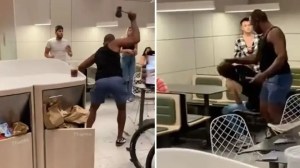 New York City ax-wielding suspect seen terrorizing McDonald's customers.  (@nycforyou1998/Instagram)