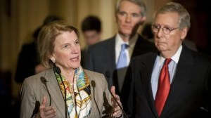 Sen. Shelley Moore Capito says she will support a permitting reform bill from Sen. Joe Manchin. (Pete Marovich/Bloomberg via Getty Images)