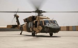 An Afghan Air Force UH-60 Black Hawk prepared for take off. (U.S. Marine Corps photo by Sgt. Luke Hoogendam)