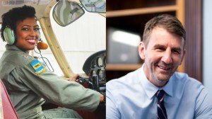 (L) Jennifer-Ruth Green (R) Rep. Frank Mrvan (Fox News/Getty Images)