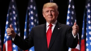 Former President Trump stressed the importance of restoring law and order in America in his first speech in Washington D.C. since leaving office. (Getty Images)