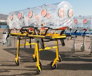 Medical equipment for ebola or other virus pandemic (Dreamstime)