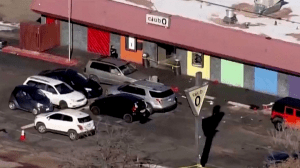 Club Q is seen on Sunday, Nov. 20, hours after a gunman opened fire inside. (KMGH via REUTERS )