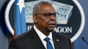 The Pentagon, led by Secretary of Defense Lloyd Austin, is not saying how much money it needs to replenish U.S. weapons stocks. (AP Photo/Alex Brandon)