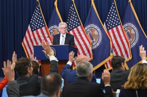 Fed Chair Jerome Powell announced another rate hike Wednesday, marking the highest target funds rate range since 2008..AFP via Getty Images
