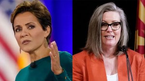 The race between GOP candidate Kari Lake and Democrat Katie Hobbs is still undecided.