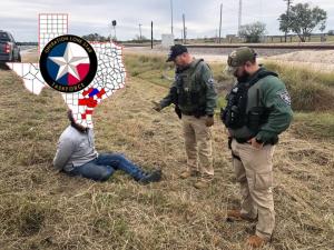 Members of the Operation Lone Star Task Force apprehend a foreign national who is in the country illegally.

Operation Lone Star Task Force, Jackson, Wharton counties, Texas