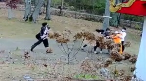 One female suspect appeared to be holding a toddler. (Metropolitan Nashville Police Department)