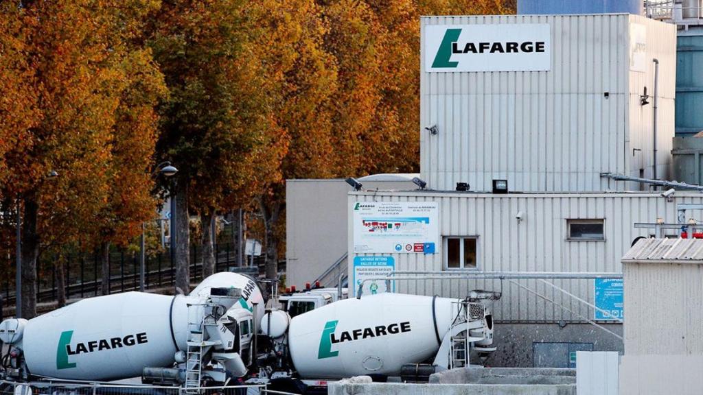 A site of cement maker Lafarge is pictured in Paris, Nov. 14, 2017. (AP Photo/Christophe Ena)
