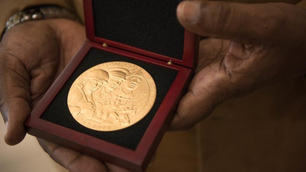 Congressional Gold Medal. (Sgt. Timothy Smithers/US. Marine Corps)