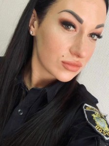 Ukrainian police officer Olha Honcharevska was tortured by Russian forces during the occupation of Kherson. Handout