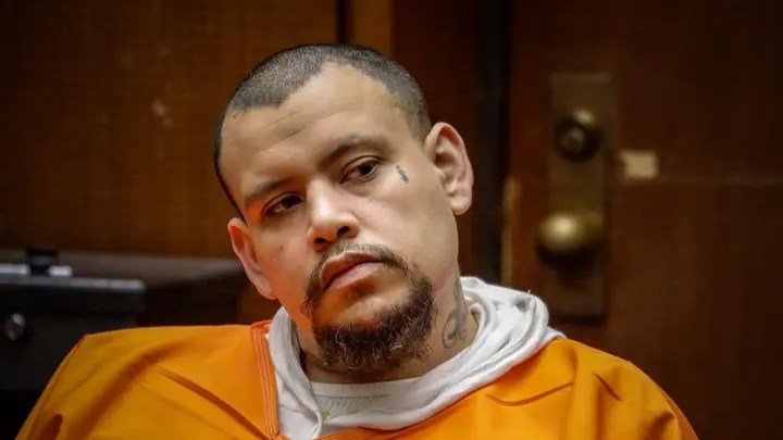 Kareem Ernesto Leiva at the pre trial hearing at Los Angeles Criminal Courts on February 27, 2018, Los Angeles. Leiva and his girlfriend Heather Maxine Barron were indicted for the murder and torture of her 10-year-old son Anthony Avalos in Lancaster. (Irfan Khan/Los Angeles Times via Getty Images)