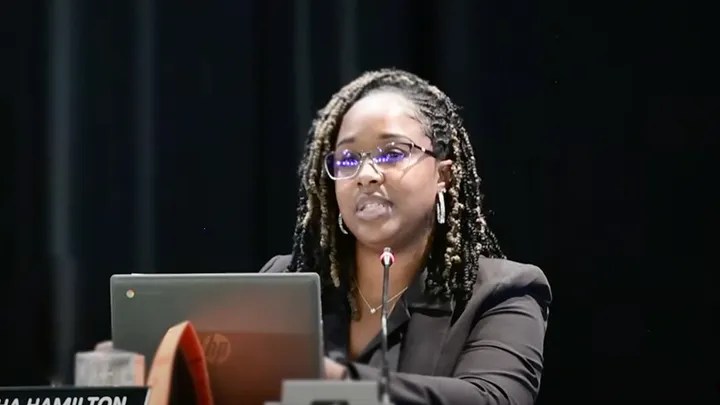 Jackson County School board member Kesha Hamilton (Fox News Digital/YouTube/screenshot)
