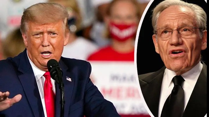Former President Trump, left, sat down with veteran journalist Bob Woodward for 19 interviews between 2019 and 2020.