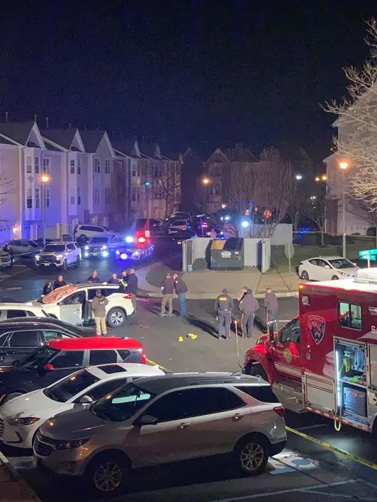 Sayreville police respond to the scene where Councilwoman Eunice Dwumfour was shot and killed.Facebook/Alexandra Bryan