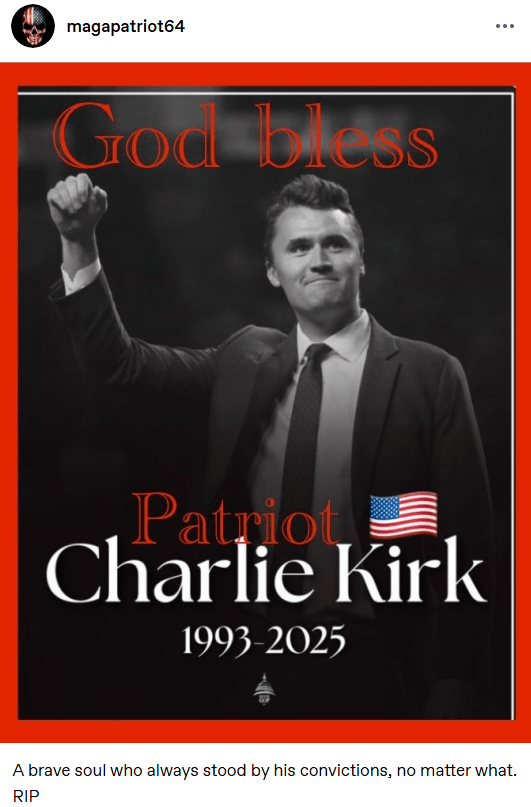 News and Headlines. RIP. Charlie&nbsp;Kirk.